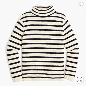 J. Crew Cozy Rollneck Pullover Sweater in Stripe Size Small BJ855